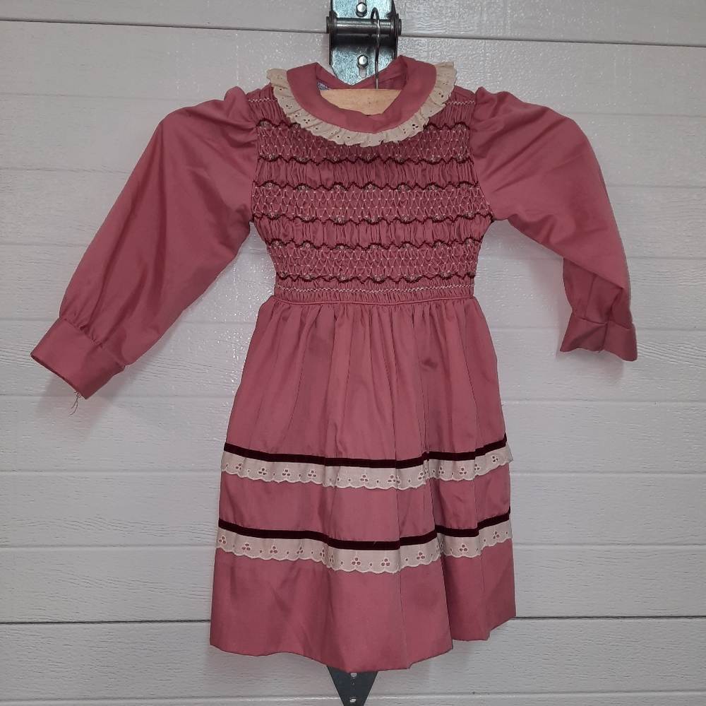 Vintage Polly Flinders Hand Smocked dress